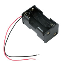AA x 4 Open Battery Holder Box 2+2 150mm Wires Lea