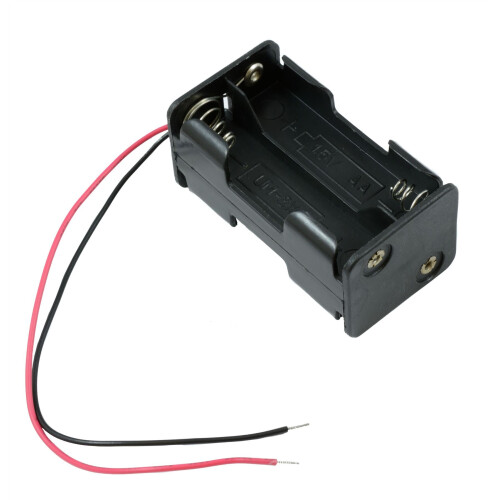 AA x 4 Open Battery Holder Box 2+2 150mm Wires Lea