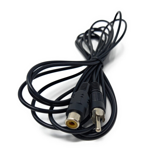 DRUT 3m RCA to RCA Socket Mono Single Phono Extens 2