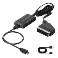 Pennle Scart to HDMI Converter with HDMI Cable & U