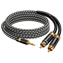 Primeda Audiophile 3.5mm male to 2 RCA male cable
