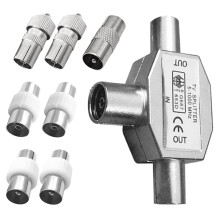 Digital Signal Antenna Splitter, 2-Way 1 Female to