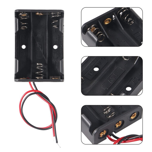 AEDIKO 10pcs 3 AAA Battery Holder with Leads 3x 1. 2