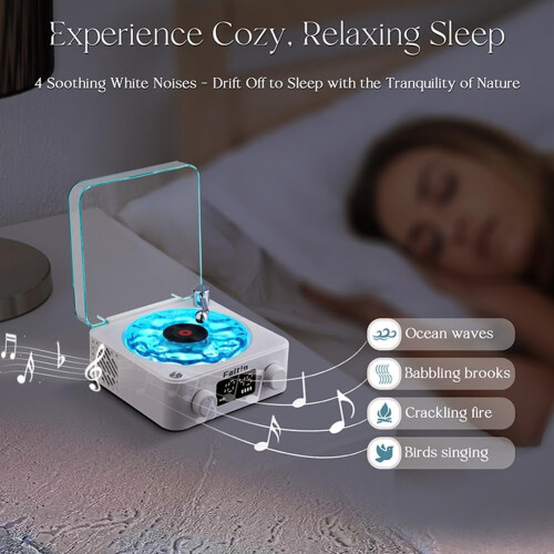 Wave Vinyl Bluetooth Speaker with Adjustable Ambie 2