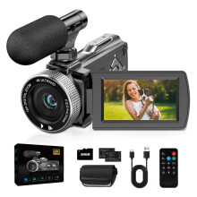 ZIMOCE Video Camera 4K Camcorder 48MP, 18X Digital