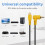 Duttek RCA Extension Cable 1.5M, 90 Degree RCA Mal 3