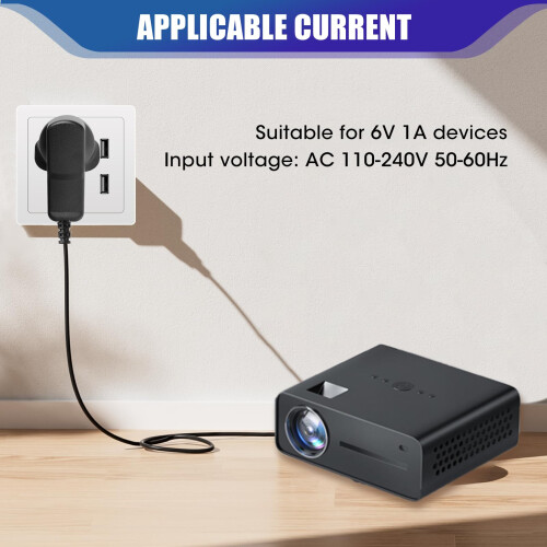 6V Power Supply Adapter, AC DC Input 100-240V 50/6 2