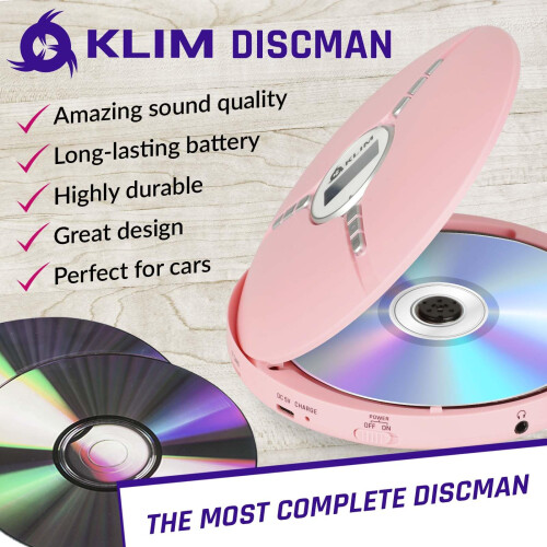 KLIM Discman Portable CD Player with Headphones, B 1