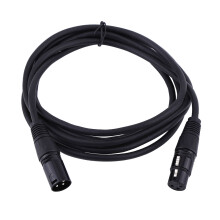 DMX-signaalkabel, drieaderige afgeschermde XLR-kabel, mannelijk/vrouwelijk, 3-pins, flexibele PVC-mantel, zeer zuivere zuurstofvrije koperen kern,