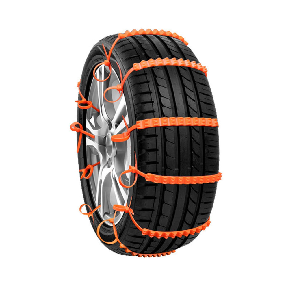 Snow Chains For Cars And Suvs 40Pcs Reusable Universal Emergency Lightweight Tire Traction Orange 9199774701099