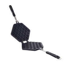 Egg Waffle Maker Nonstick Aluminum DoubleSided Hong Kong Bubble Pan for Gas Stove Baking