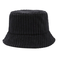 Fishing Hat Corduroy Material With Wide Stripe Design Colorful Sun Hat Large Head Fit One Size Black Kids