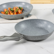 Salter Frying Pan NonStick 20cm Induction Marblestone Forged Aluminium Grey