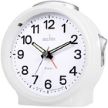 Acctim Elsie Analogue Alarm Clock Non Ticking Sweep Quartz Luminous Hands