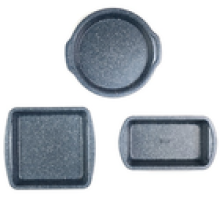 Russell Hobbs Ovenware Tray Set 3 Piece NonStick Nightfall Stone Carbon Steel