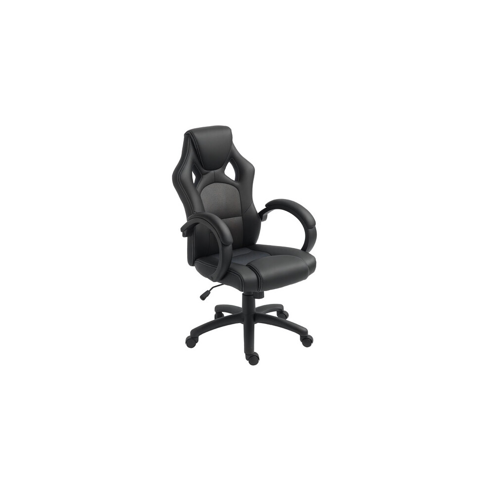 Vinsetto Pu Leather Racing Gaming Chair Swivel Home Office Gamer Chair Gray