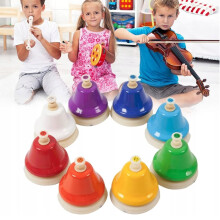 HandPressed Bell With 8 Tones C D E F G A B C Bright Colors Music Learning Prop