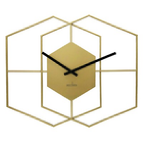 Acctim Acctim Addison Large Wall Clock Quartz Hexagonal Geometric Painted Metal 55cm 2