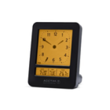 Acctim Sinclair Digital Alarm Clock Radio Controlled Dual Couples Alarm Black