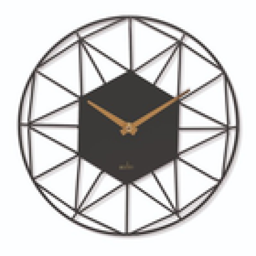 Acctim Acctim Alva Wall Clock Quartz Metal Geometric Wire Frame Open Dial 30cm
