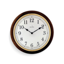 Acctim Winchester Wall Clock Quartz Crafted Wood Domed Glass Lens 315cm