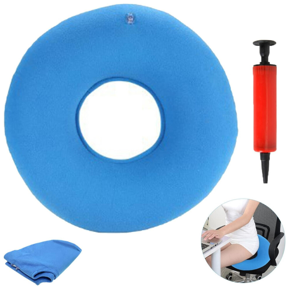 Inflatable Round Cushion Ring Donut Seat Medical Pressure Sores Relief Pump