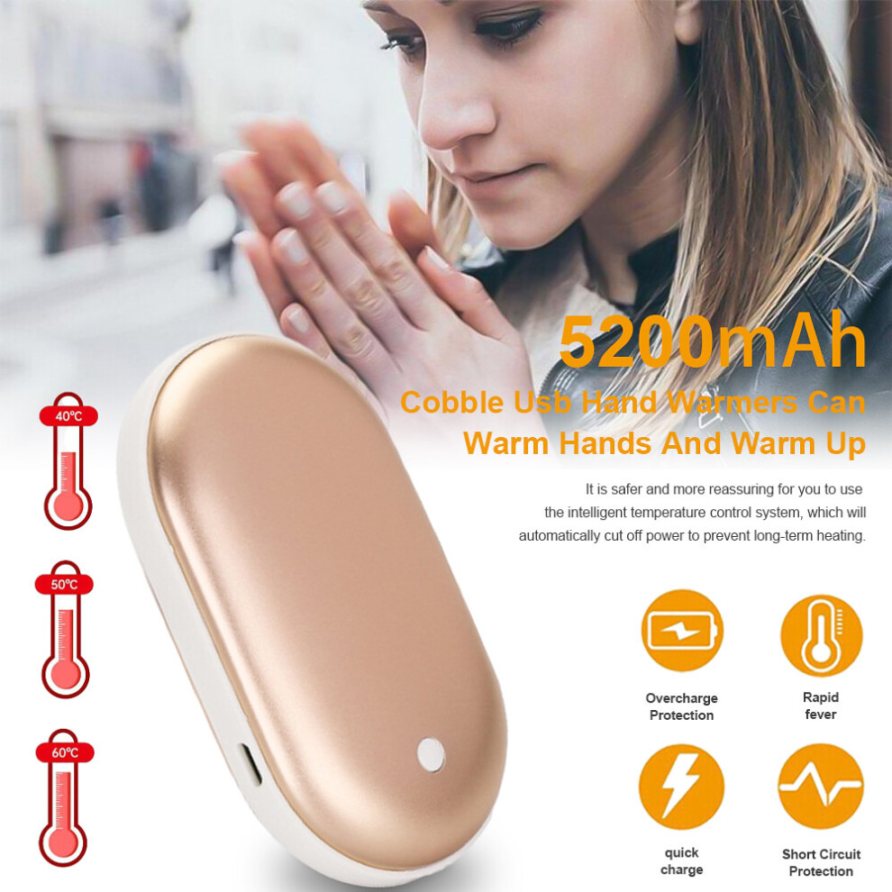2Pack Rechargeable Hand Warmers Usb Power Bank Electric Pocket Heater Warmer New 60479716
