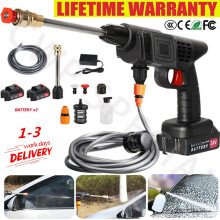 Portable Cordless Car High Pressure Washer Jet Water Wash Cleaner Gun 2 Battery