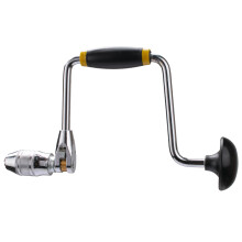 12 Inch Hand Brace Drill with Ratchet, Steel 4 Claw Bit Brace, Ergonomic Grip for Woodworking