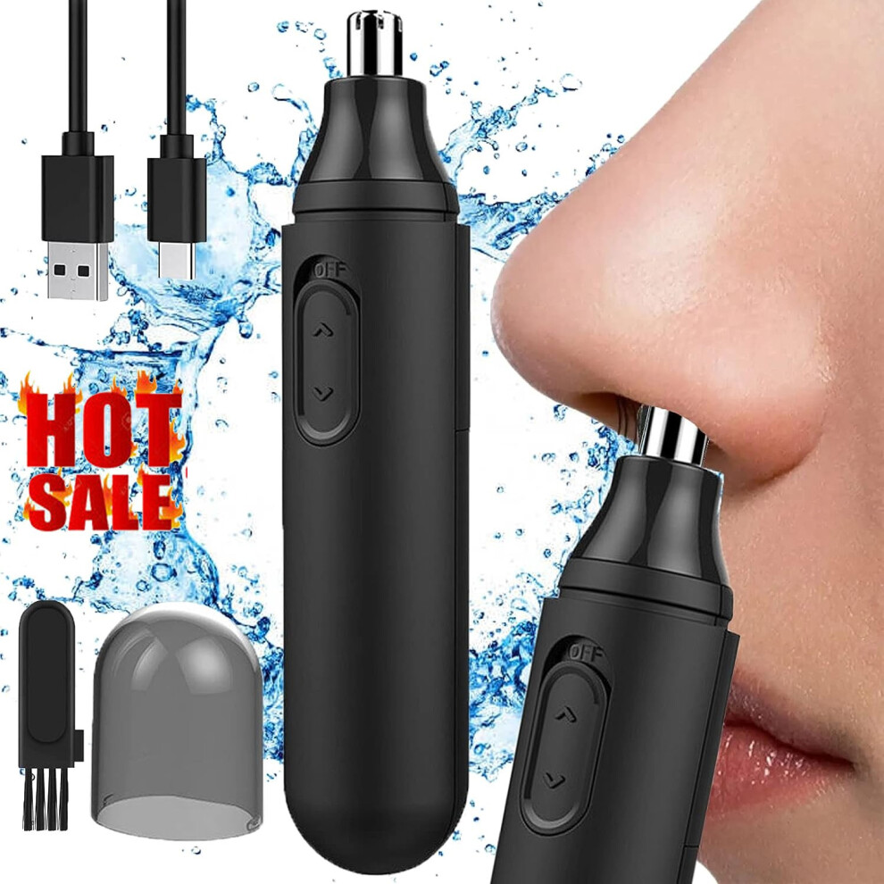 Nose Hair Trimmer For Men Women Eyebrow Body Nasal Nostril Rechargeable Cordless