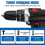 Cordless Hammer Drill Set Electric Impact Driver Screwdriver 2x 48V Battery 2