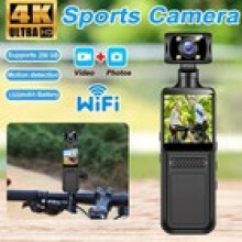 4K HD Pocket Action Camera 180 Rotation WiFi Vlog Camera Handheld Sports Cam DV