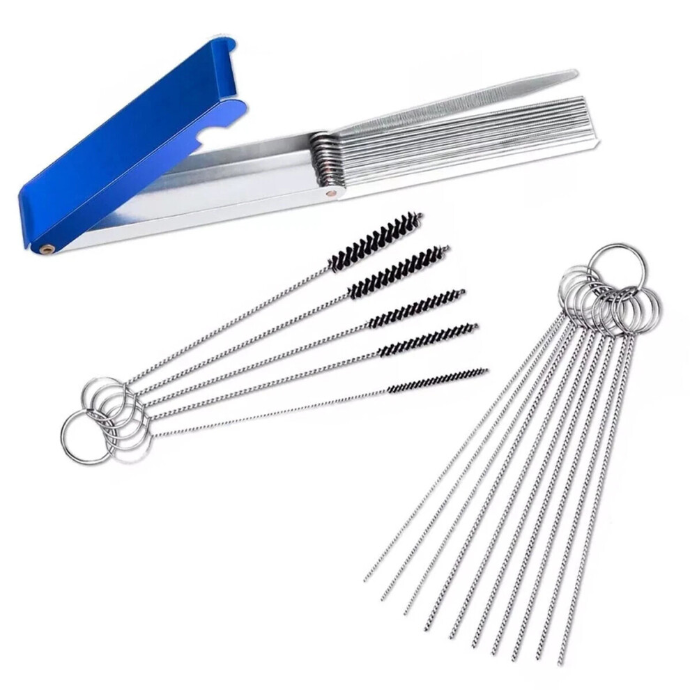 Carburetor Cleaning Kit 20 Needle 13 Wires Brush Carb Dirt Jet Cleaner Tools 11433354
