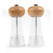 Salter Salt Pepper Mills Harper Set Ceramic Mechanism Adjustable Grind Wooden