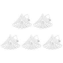 5 Pcs Christmas Tree Cutting Dies Christmas Metal Die-JD072606