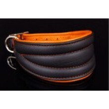 SUPER SOFT GENUINE LEATHER GREYHOUND SALUKI AFGHAN HOUND LURCHER DOG COLLAR