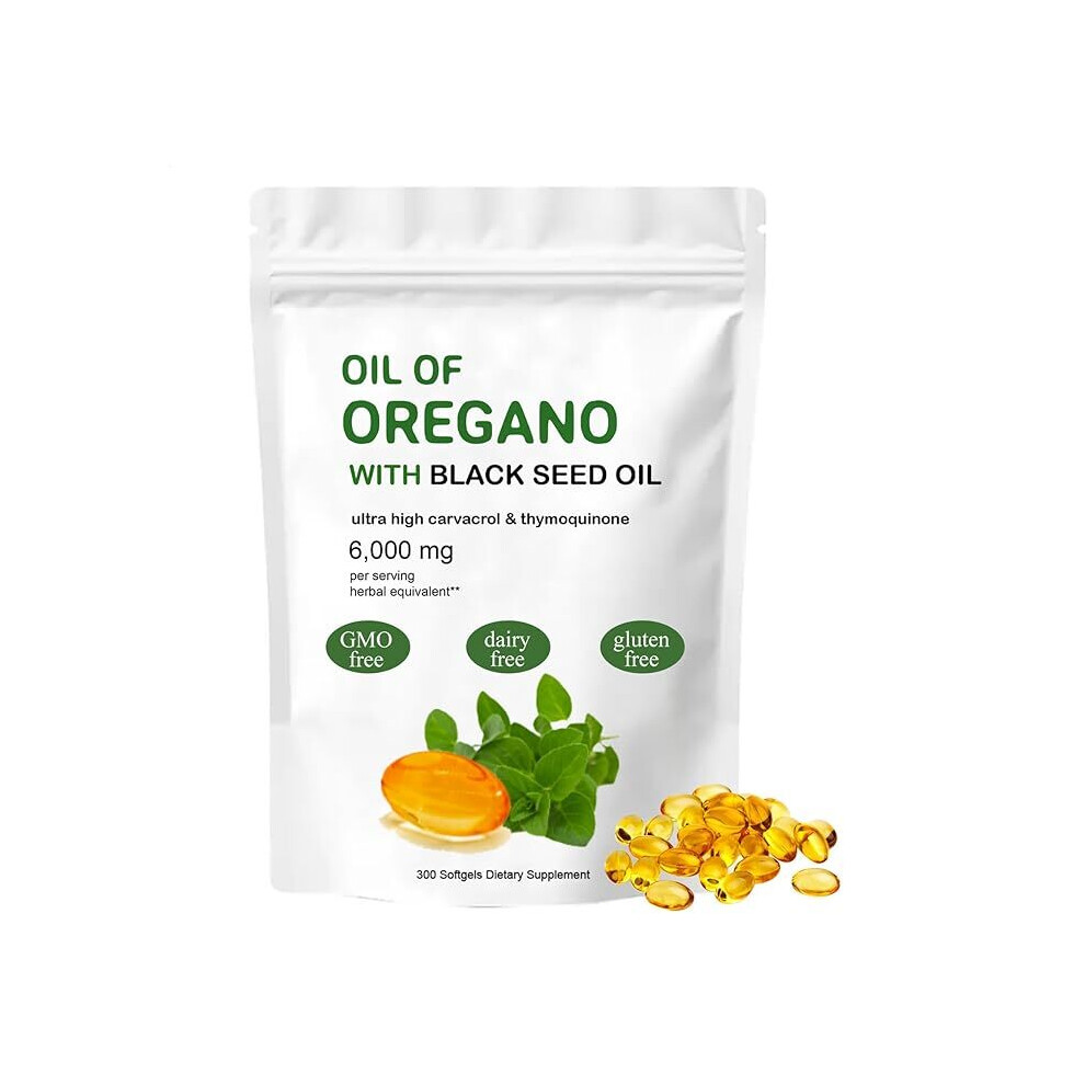 Oil Black Of Oregano 600Mg 300 Softgels Capsules Seed Immune Antioxidant