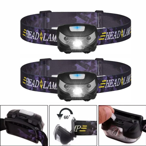 Super Bright USB Rechargeable Headlamp Waterproof LED Head Torch Headlight New