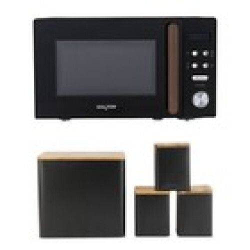 Salter Salter Toronto Digital Microwave Storage Canister Set 20L Bread Bin Black