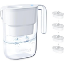 Waterdrop Water Filter Jug with 4 Filter MultiStage Filtration System white