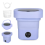 Portable Washing Machine Mini Washer Foldable Washer and Spin Dryer Blue Light 2