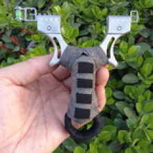 Professional Slingshot w Laser Sight 100 Steel Balls 100 Clay Balls 6 Bands