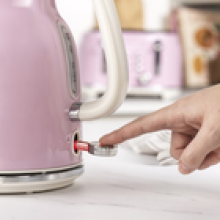 Salter Retro Kettle 1.7L Rapid Boil 360 Base Auto ShutOff Cordless Vintage Pink