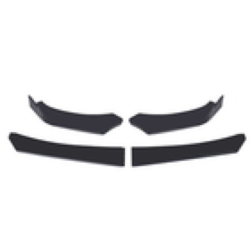 Universal Universal Gloss Black Front Bumper Protector Lip Body Spoiler Chin Splitter Kit