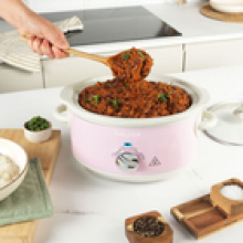 Salter Retro 1.7L Kettle 4 Slice Toaster 3.5L Electric Slow Cooker Set Pink