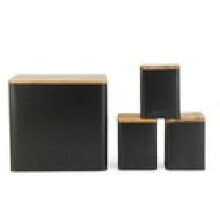 Salter Countertop Set Bread Bin with Storage Canisters CofeeTeaSugar 4 Piece