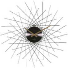 Acctim Lohne Large Wall Clock Quartz Spoke Geometric Spun Metal 50cm