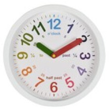 Acctim LuLu Teaching Kids Wall Clock Quartz Easy Read Colourful Numbers 26cm