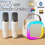 Mini Karaoke Machine Kids with 2 Microphone Portable Bluetooth Speaker with LED 1