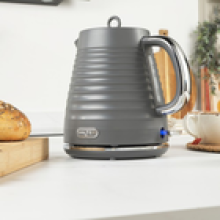Salter Rapid Boil Kettle 1.7L Electric Cordless 360 Base AutoShut Off Grey 3KW